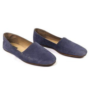 Ecco Soft Leather Slip-On Flats | Gray Blue